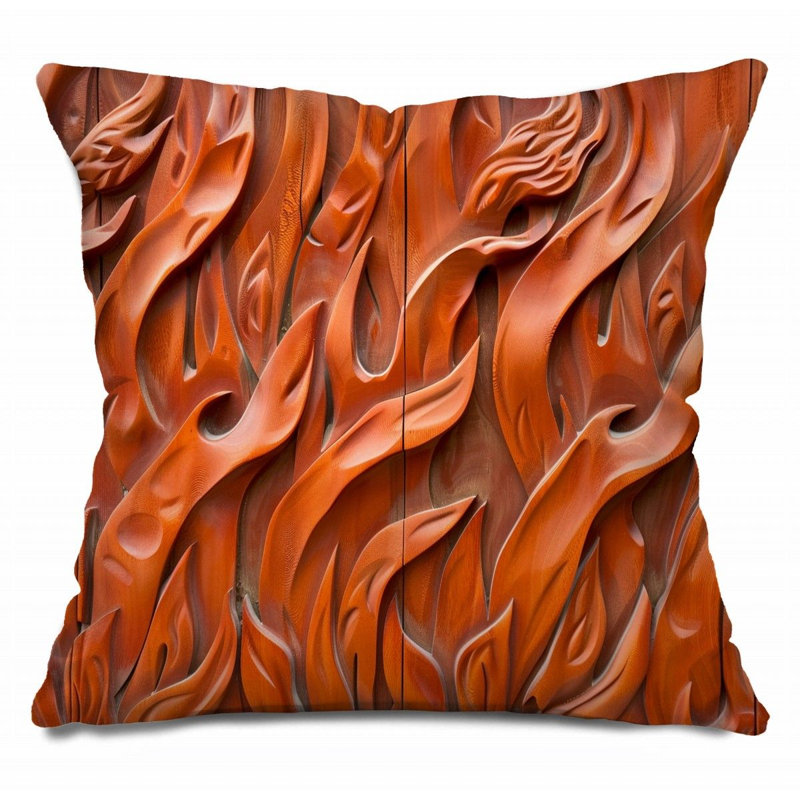 Coussin Trendy, Orange foncé, H 26 po x l 26 po