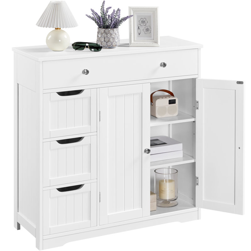 Armoire de salle de bain autoportante Azani, Blanc