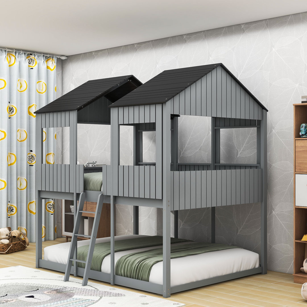 Mirena Full Over Full Standard Bunk Bed by Harper Orchard Harper Orchard Bed Frame 