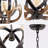 Rustic Style Antler Pendant Light, Globe Design, E26 Base, Brown Finish, Ideal For Kitchen & Dining Room