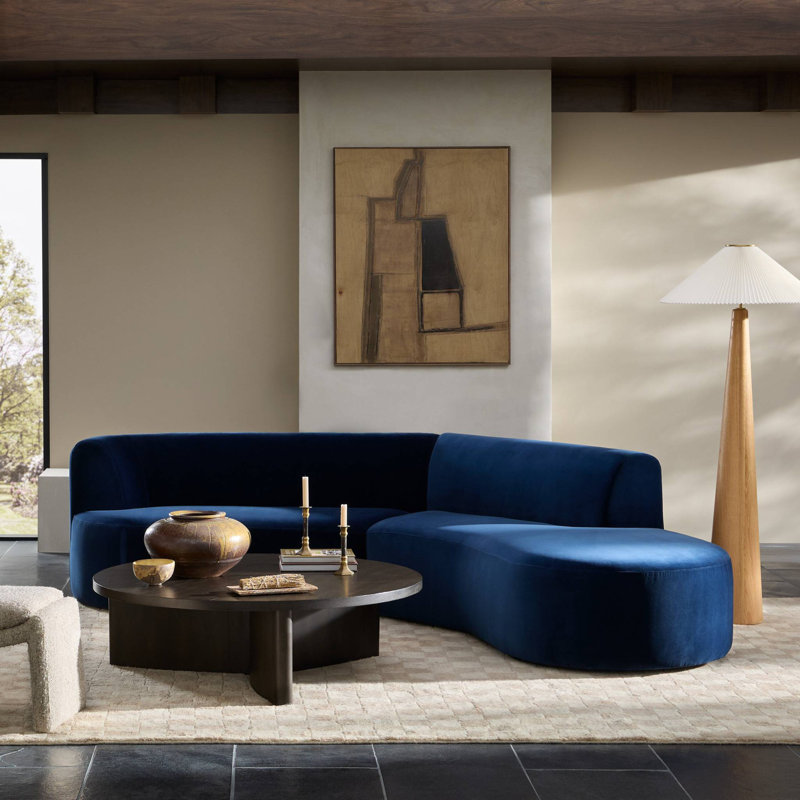 Valeta Sectional, Right Hand Facing, Surrey Midnight Cotton Blend