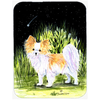 Planche à découper en verre « Chihuahua » rouge®