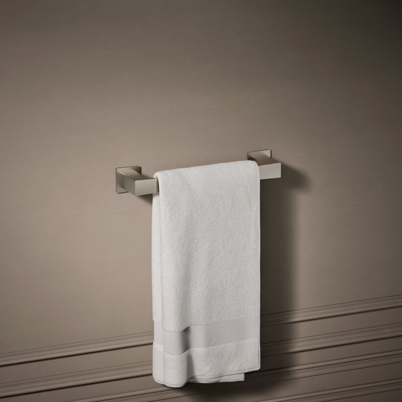 Honesty Towel Bar, Vibrant Brushed Nickel, 12"W