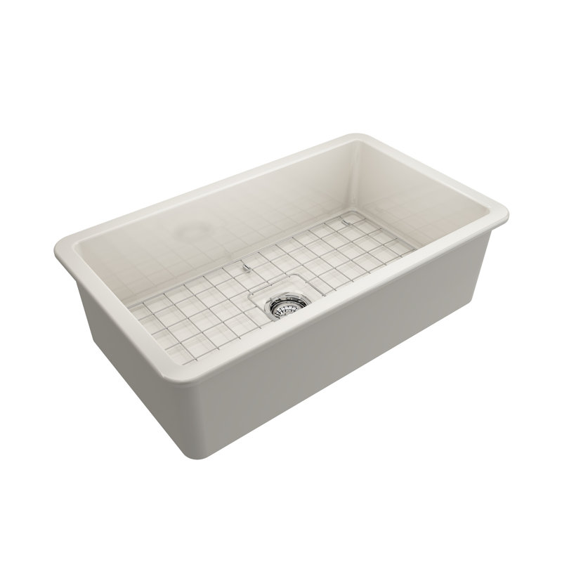 32'' L Kitchen Sink, Biscuit