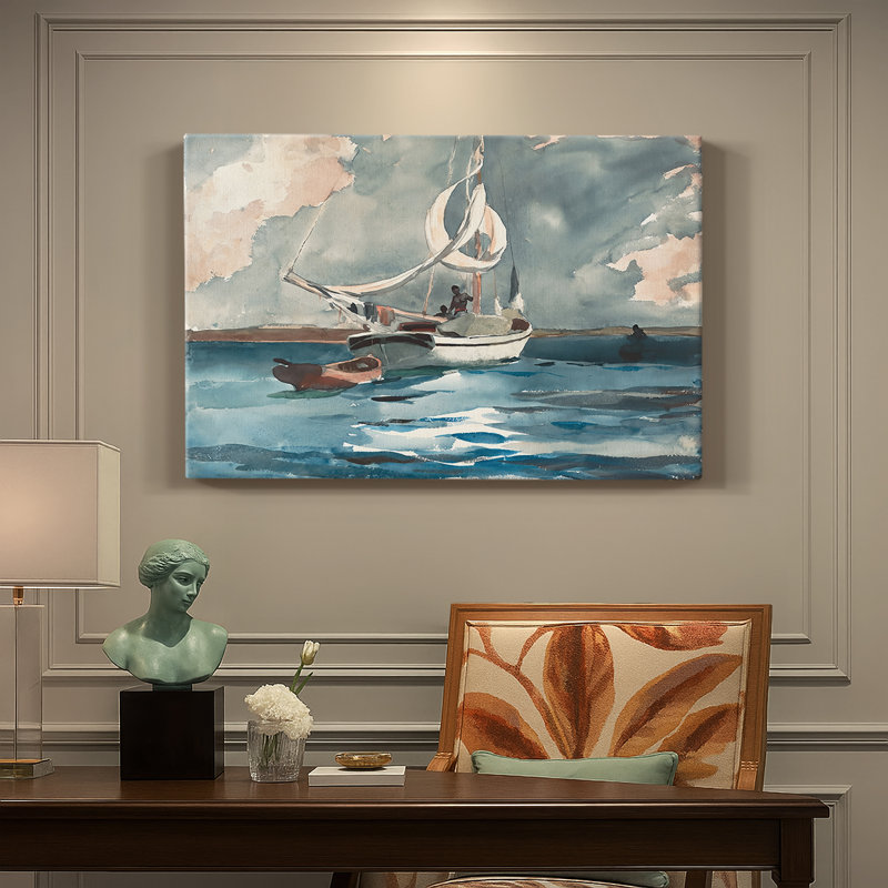 Sloop, Bermudes-Winslow Homer-Gallery, toile tendue-1899