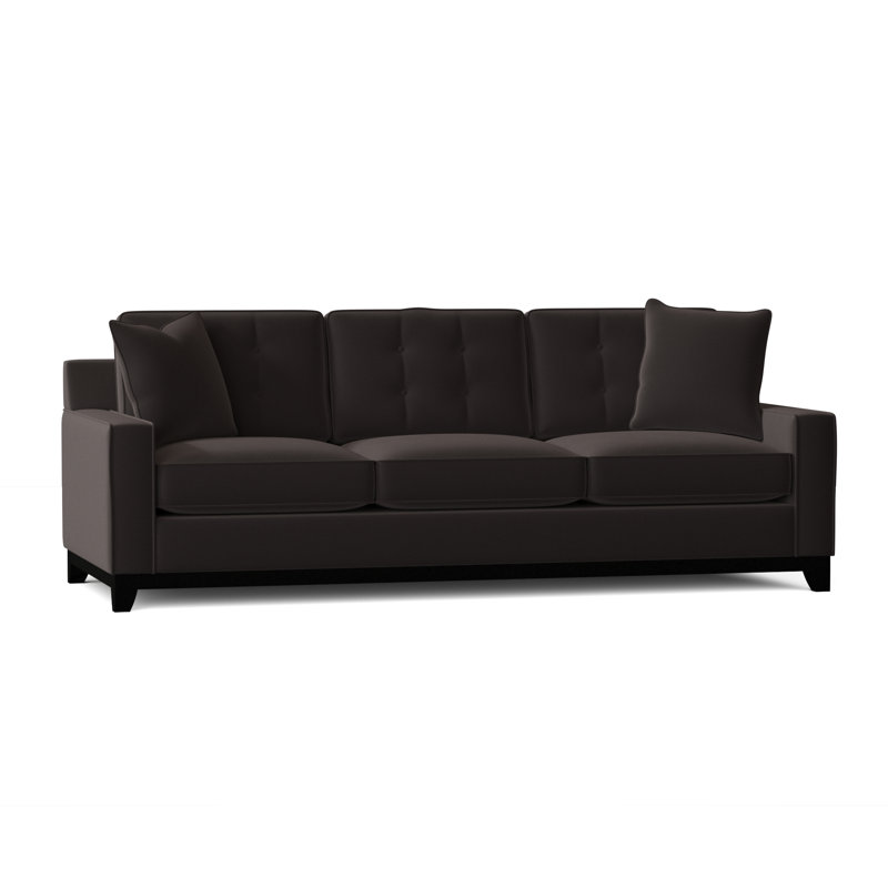 Carollton Upholstered 93'' Sofa, Gypsy Graphite Performance Microfiber
