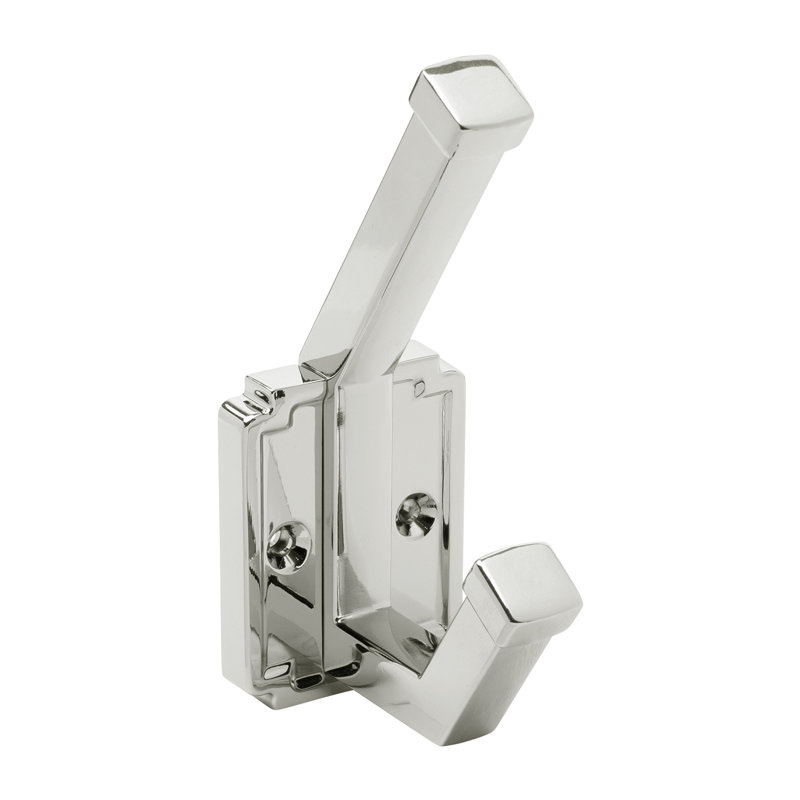 Coventry Collection Hook Backplate 1 Inch Center to Center, Polished Nickel