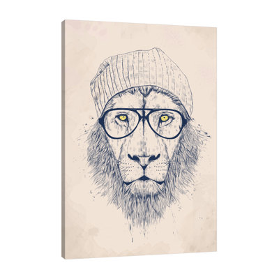« cool lion », impression sur toile tendue