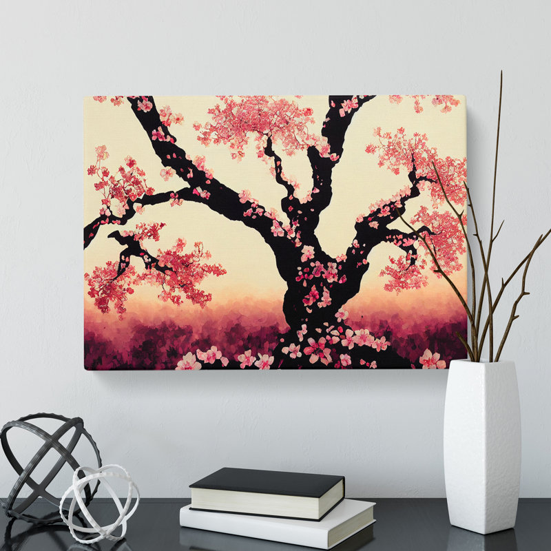 XXX-H1022-509X Amazing Cherry Blossom Tree Flowers - Wrapped Canvas Print