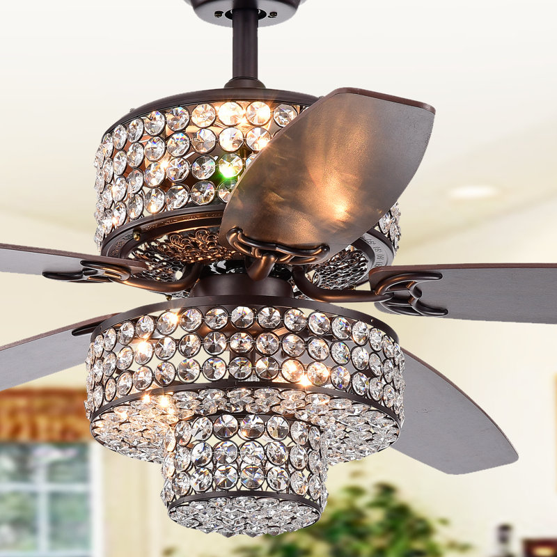 Gagnon 52'' Ceiling Fan with Light Kit, Remote