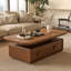 Table basse rectangulaire de rangement de style médiéval-129453044