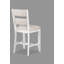 Ensemble de salle à manger 6 pièces à hauteur de comptoir Table rectangulaire blanche Bouteille de vin Chaises de rangement Tablette ouverte Meuble en bois massif