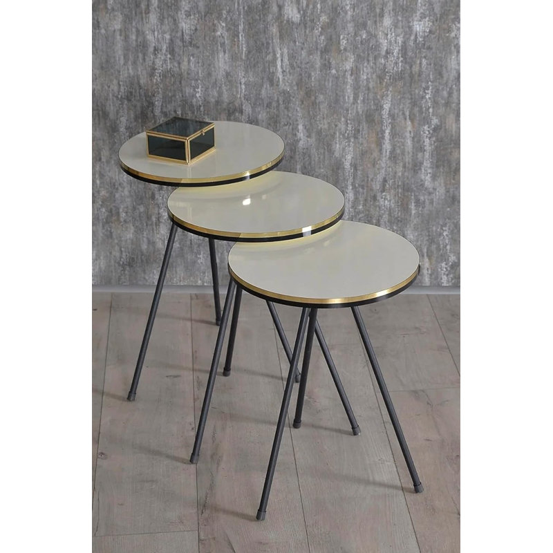 Corliss 14cm Console Table, Cream White