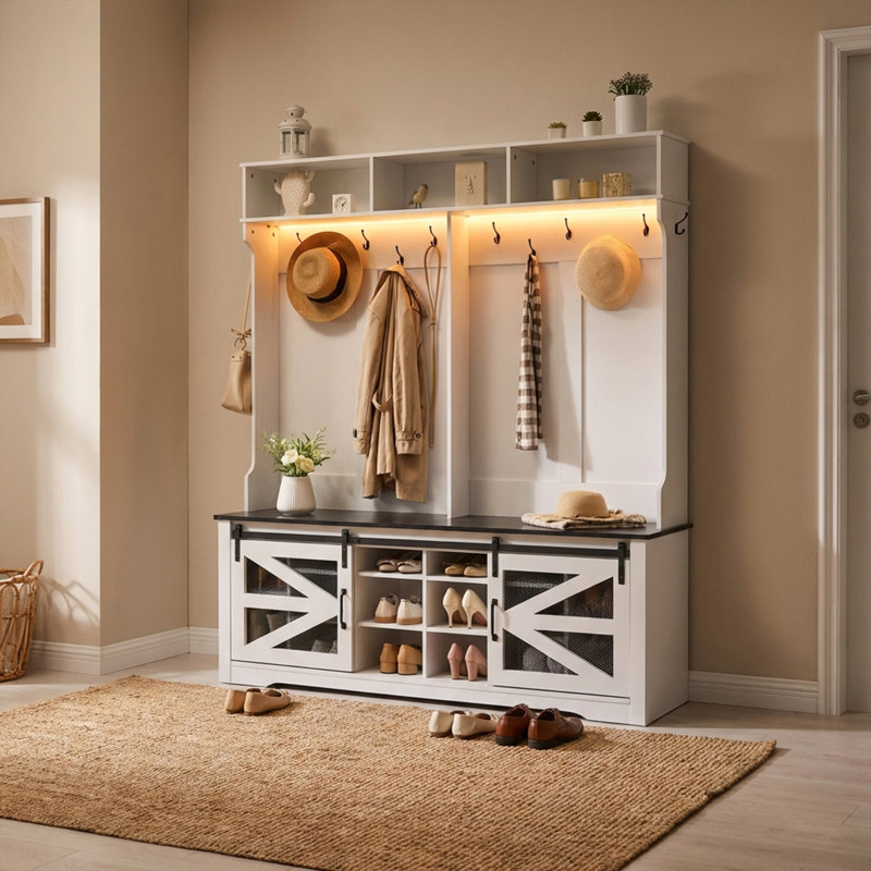 Hall Tree Entryway Bench