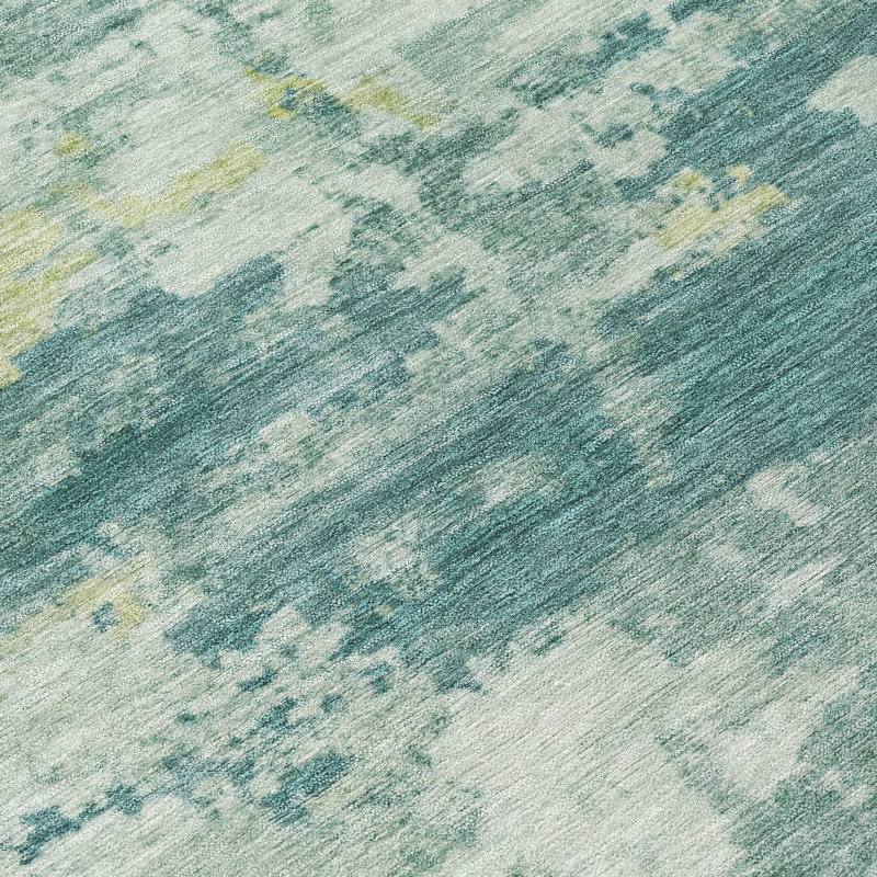 Machine Washable Indoor/Outdoor Earleville ACN2362 Abstract Rug, Rectangle 3' x 5'