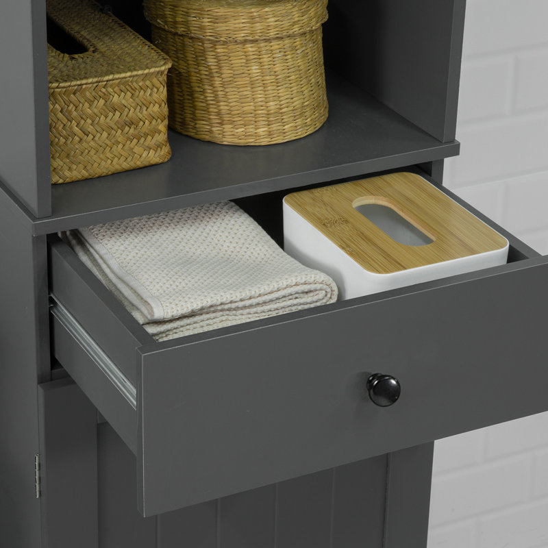 Johnone Linen Cabinet, Dark Gray