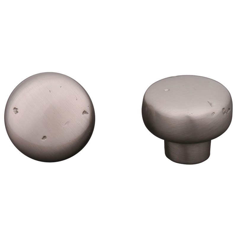 Distressed 1 3/8" Circular Knob CK Series, Satin Nickel