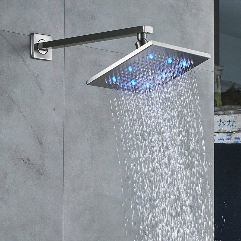 Robinet de douche 12 "avec valve brute, Nickel brossé