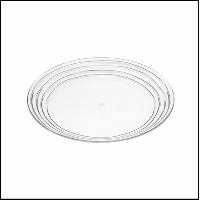 Ensemble de 4 assiettes à dessert en plastique Designer Swirl de 9 pouces, sans BPA et lavable au lave-vaisselle pour toutes les occasions