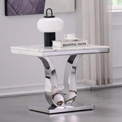 Bluma Solid Wood Top End Table