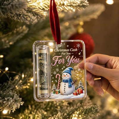 Christmas Money Ornaments Cash Gift Hanging Ornament Festive Money Card Keepsake Decor for Christmas Tree Holiday Gift Giving Christmas Decor Gifts