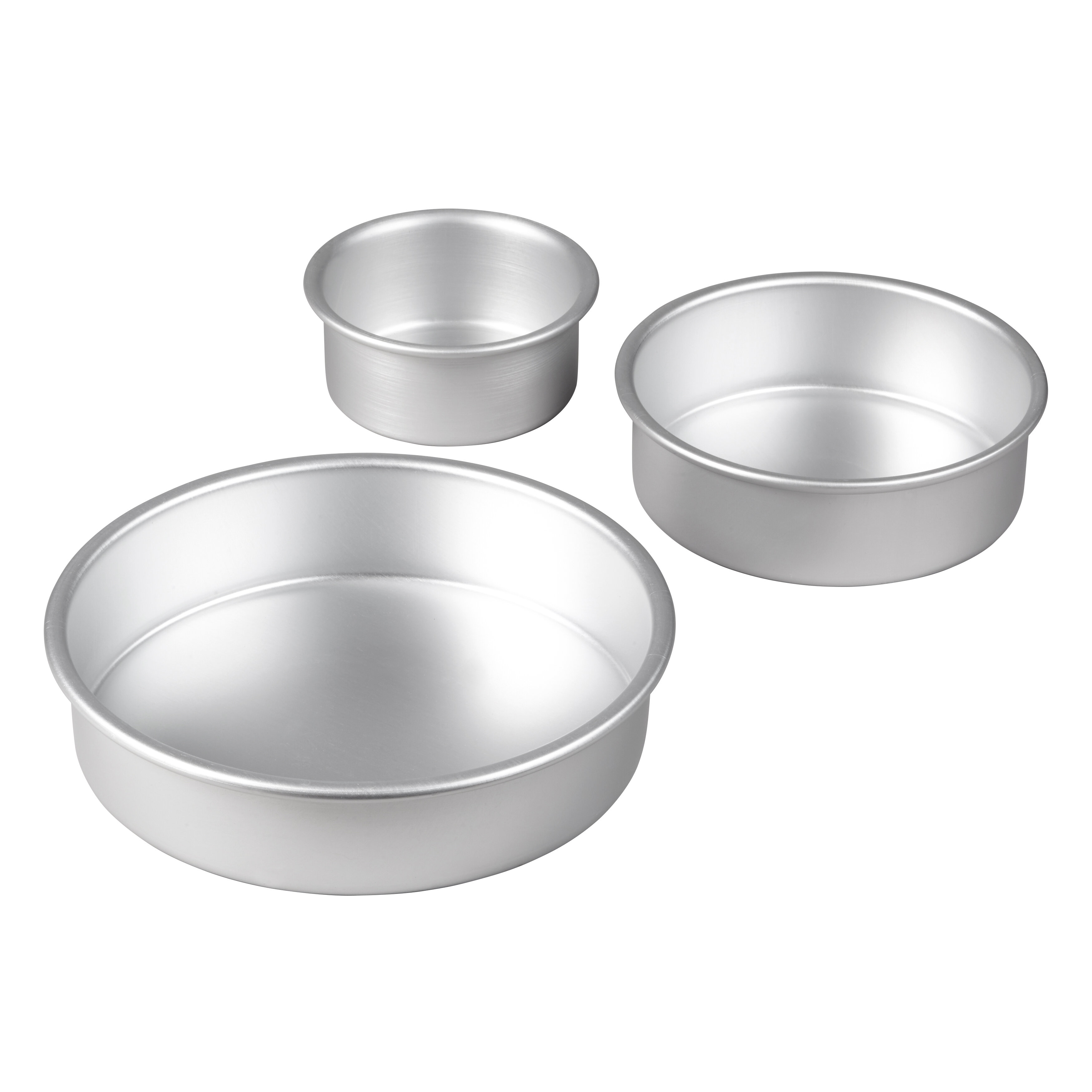Wilton Small and Tall Aluminum 2 x 6-inch Layer Cake Pan Set 2- Piece