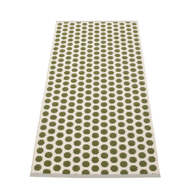 Rug NOA Dark Olive/Vanilla/W Grey stripe 2.25 X 8.25 ft