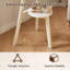 Table d'appoint ronde à 2 niveaux en bois massif avec tablette inférieure-574690925