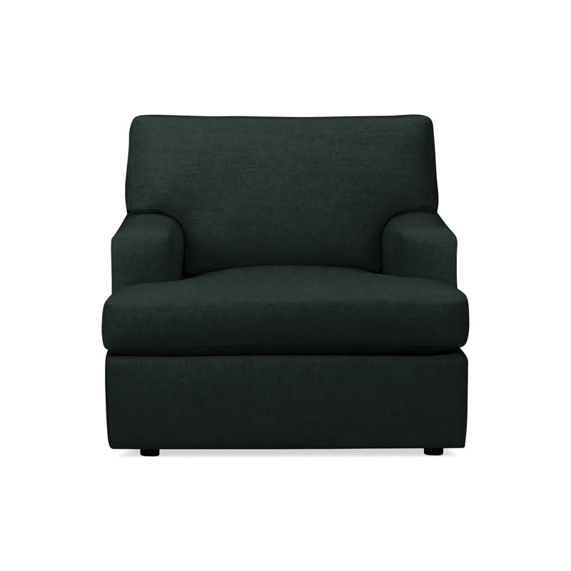 Fauteuil d'appoint Cleo, Velours performance vert forêt Bella