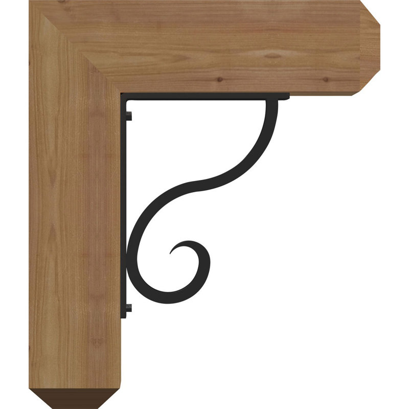 Support triple Ironcrest de 4 po Ashford, H 16 po x P 14 po, Cèdre rouge de l'Ouest l 3 1/2 po x T 2 po (lisse