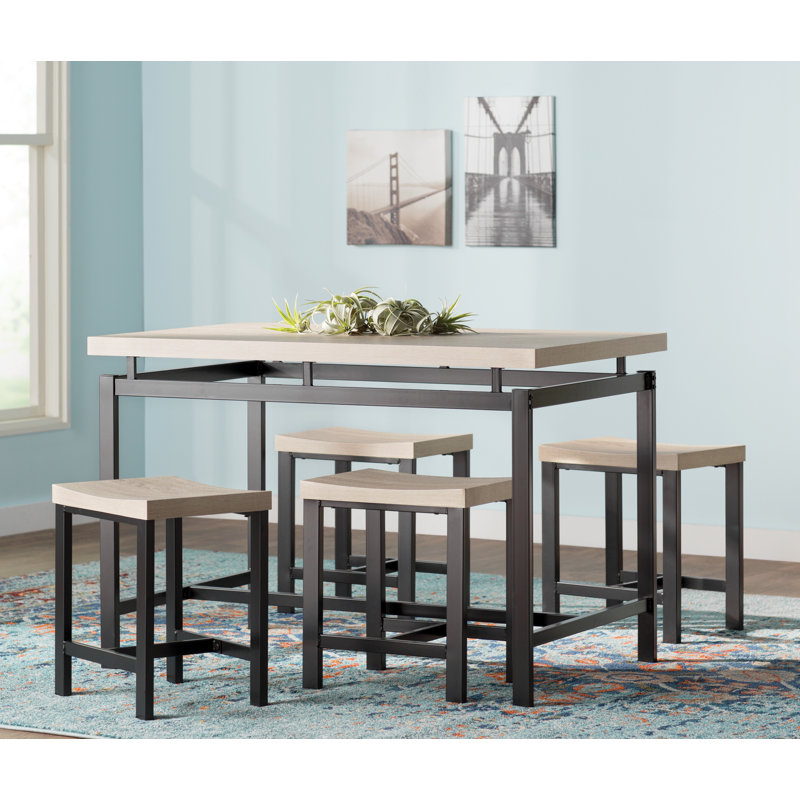 Bryson 4 - Person Four Leg Base Dining Set, 29.5" H x 43.3" L x 23.6" W