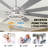 72" Modern Chrome Ceiling Fan with Light and Remote, 6-Speed Quiet DC Motor, 3-Color Temperature, Reversible Ceiling Fan for Large Rooms-662703376