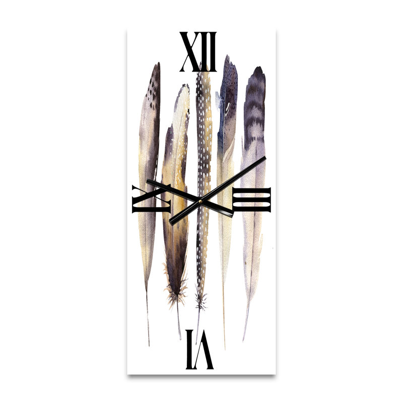 Horloge murale Ethnic Feathers I, Grand