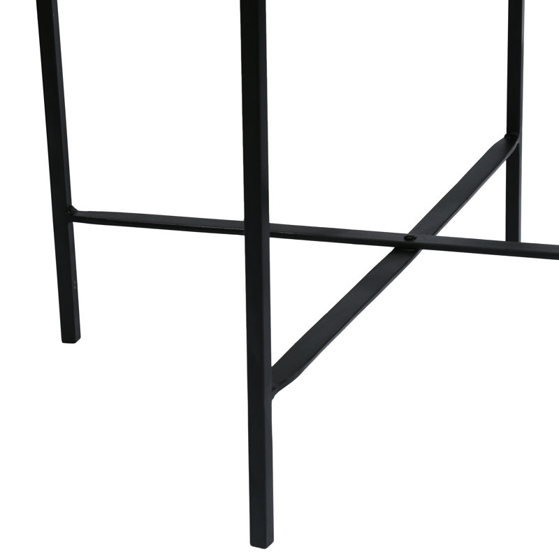 Handcrafted Mango Wood Accent Table With Foldable Iron Legs And Adjustable Wooden Tray, 22in W X D End 22.62" 26.3