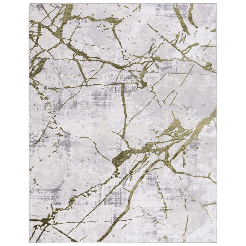 Tapis gris / vert Robbs, Rectangle 8 pi x 10 pi