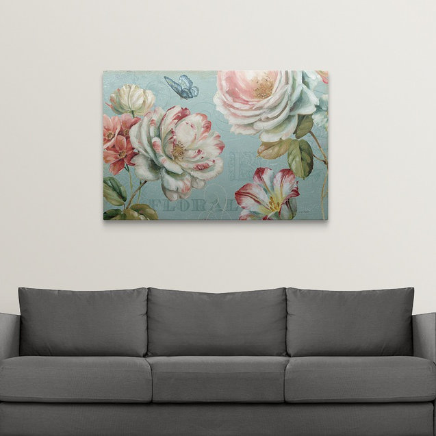 «Spring Romance III» par Lisa Audit - impression d'art graphique, H 40 po x l 60 po x P 1,5 po, Toile