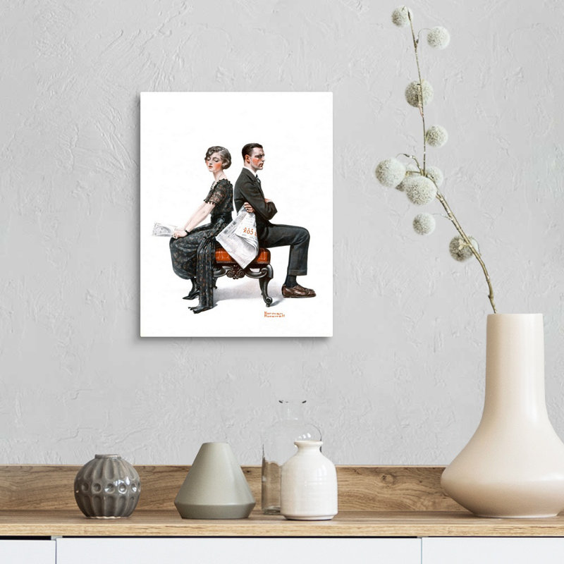 Art mural sur toile Norman Rockwell, H 14 po x l 11 po x P 1,25 po, Toile tendue