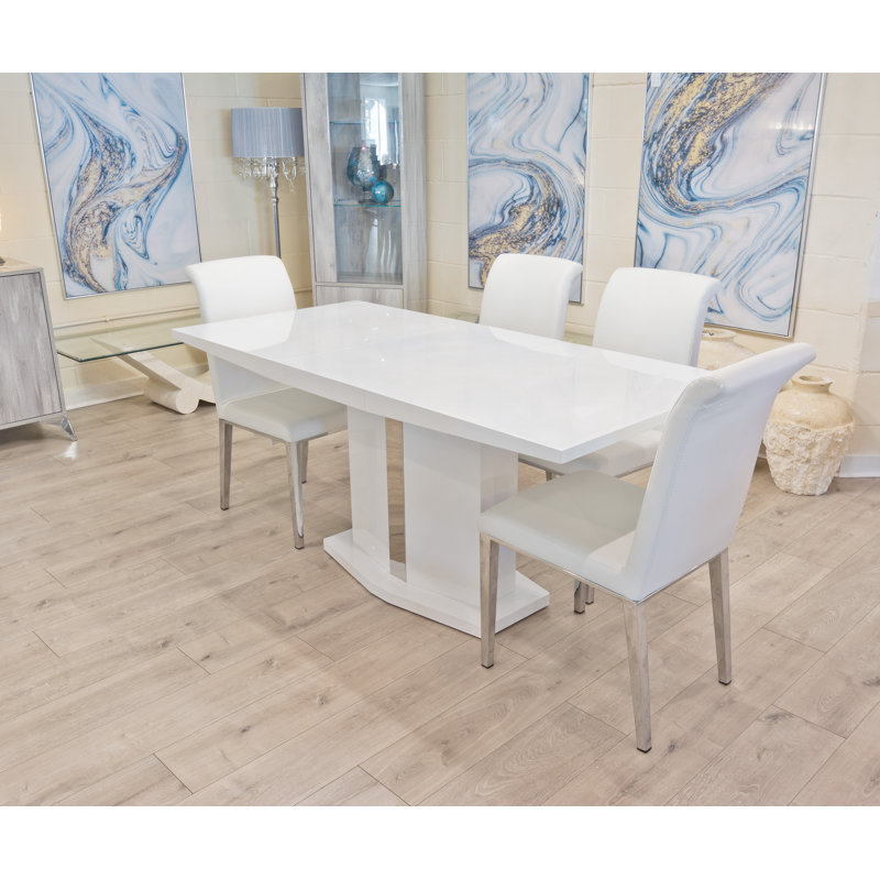 Edmunds 4 - Person Butterfly Leaf Dining Set, White