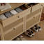 Armoire de rangement à chaussures en rotin avec 4 tiroirs rabattables et 2 tiroirs