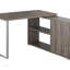 Bureau d'ordinateur en L avec tiroirs de rangement, configuration gauche ou droite, design contemporain pour bureau à domicile et poste de travail-729946119