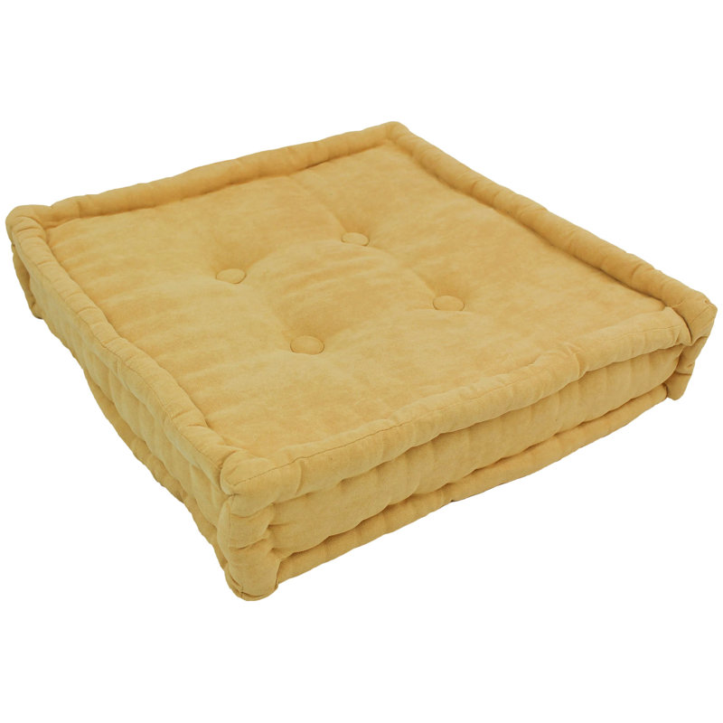  Square Microsuede Pillow Cover & Insert, Lemon