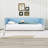 Upholstered Floor Bed with Armrests and Protective Side Rails-1661509017