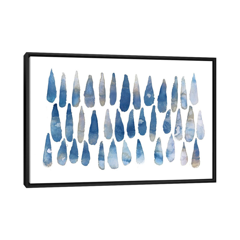«Drops», reproduction sur toile, H 40 po x l 60 po x P 1,5 po, Toile avec cadre noir, Pas de tapis