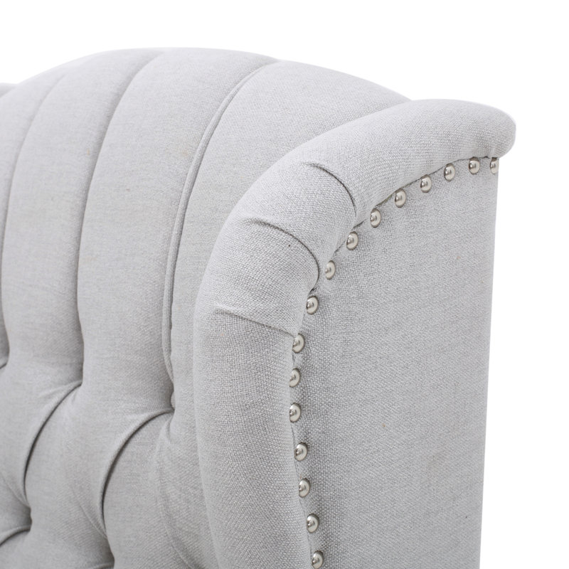 Val Upholstered Recliner, Light Gray