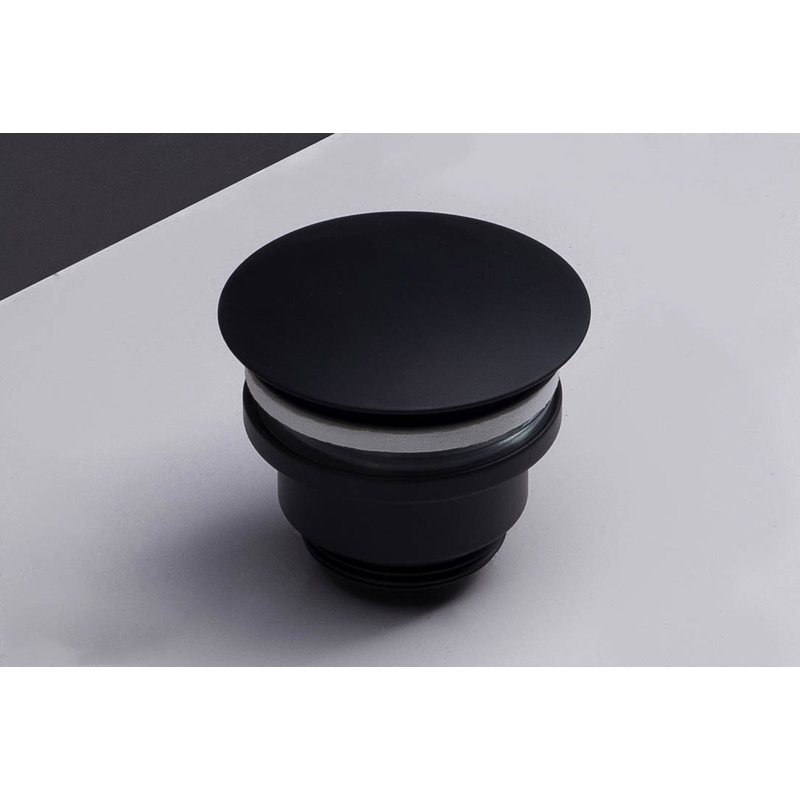 Forzalaqua 6.3cm Drain Stopper Bathroom Sink Drain Waste, Black