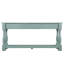 Console en bois de 63 pouces de long avec 3 tiroirs et 1 tablette inférieure pour le canapé d'entrée très facile à assembler (bleu rétro)-1285217354