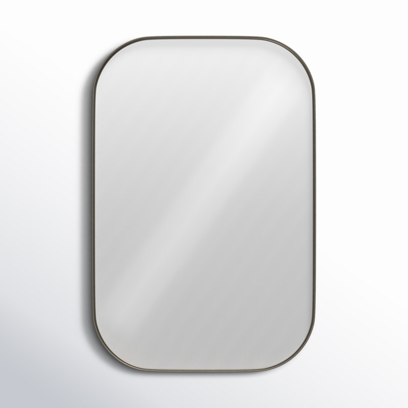 Slade Metal Flat Mirror, 30" x 20", Bronze