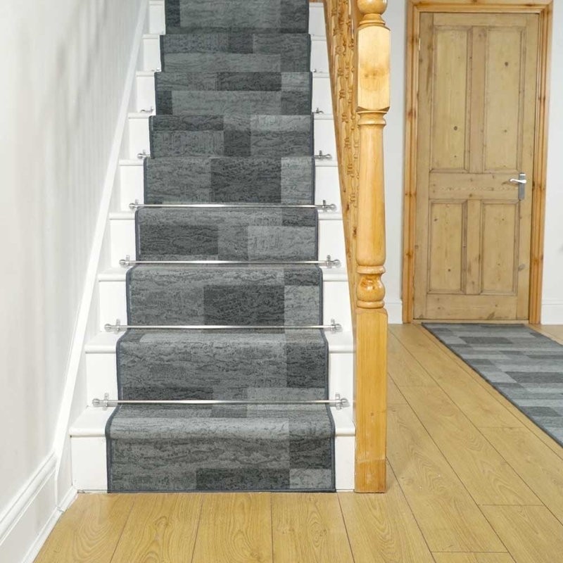 Stair Runner Luby Geometric Area Rug, Runner 100 x 570cm