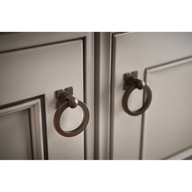 Normandy Smooth Ring Pull, Patina Rouge