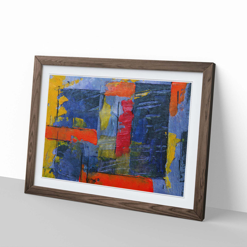 Abstract Vol.380 by S.Johnson - Framed Print, 33cm H x 45cm W x 2cm D, Walnut Framed